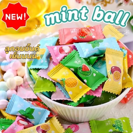 HOT!! จัดส่งฟรี 100เม็ด ลูกอมมิ้นท์ Mint Candy