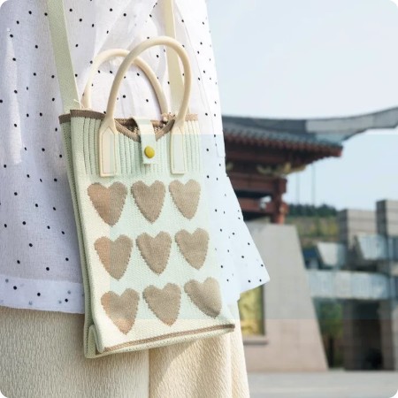 Korean Style Cute Mini Knitted Mobile Phone Bag