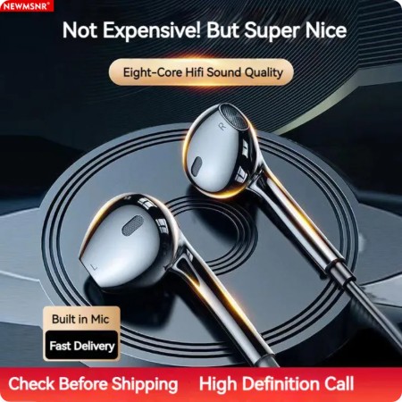 NEWMSNR 6D Heavy Bass Earphones HD Microphone